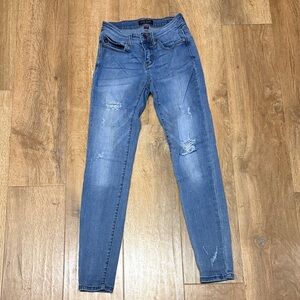 Judy Blue Light Blue Distressed Skinny Jeans